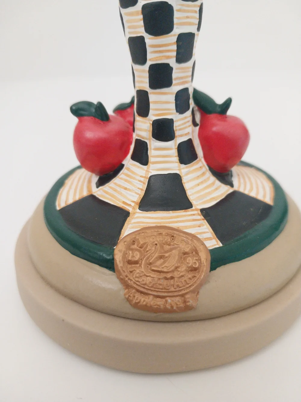 Vintage 1995 Brown Bag Cookie Art Cookie Press Mold Apples Number 5 Like New